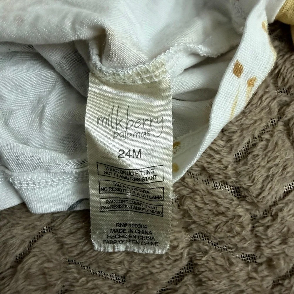 Milkberry Pajamas Safari Animals Pajama Set 24M Bamboo Viscose Soft Sleepwear